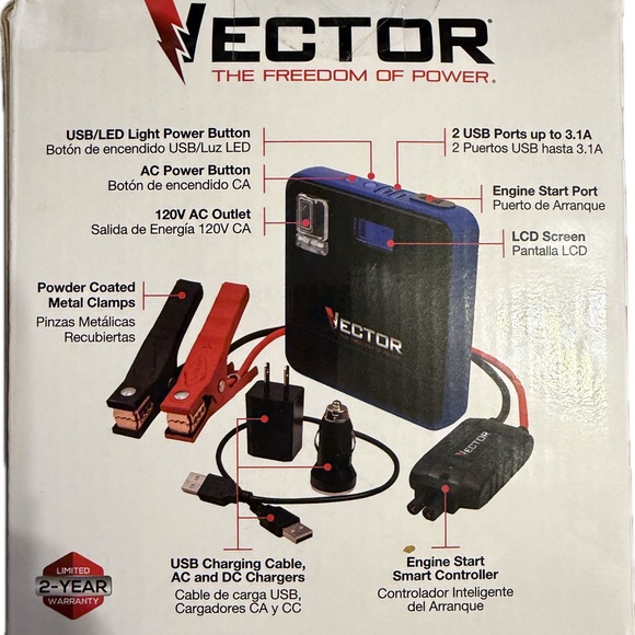Vector Portable Power Pack with Jump Starter (4 in 1 Multi-use) - Picture 3 of 5
